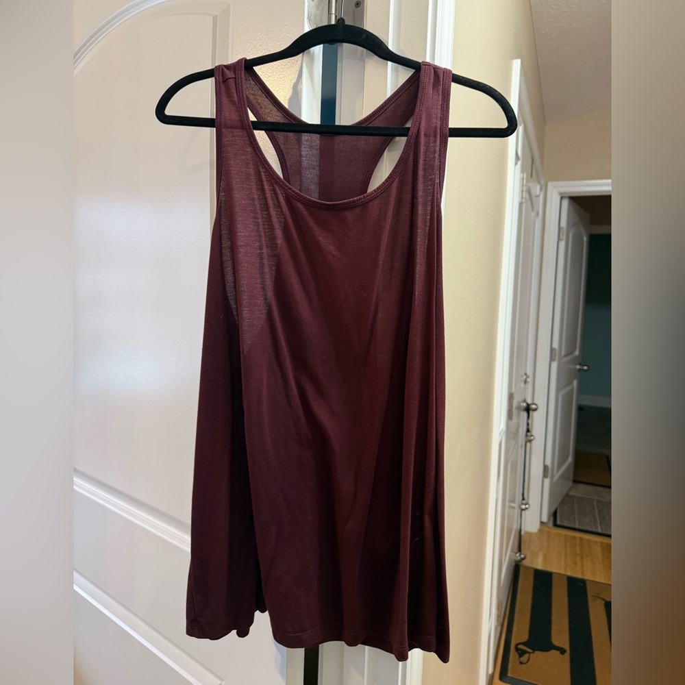 Old Navy Burgundy Racerback Tank Top